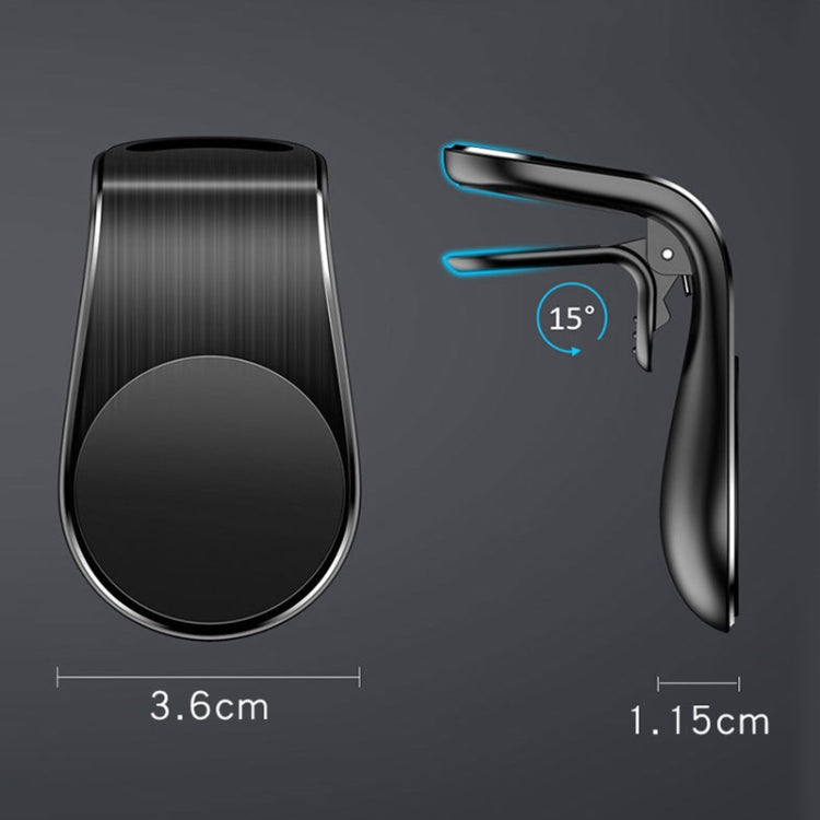 ⁧حامل هاتف محمول بمنفذ هواء مغناطيسي معدني للسيارة⁩, Air Outlet Mobile Phone Holder