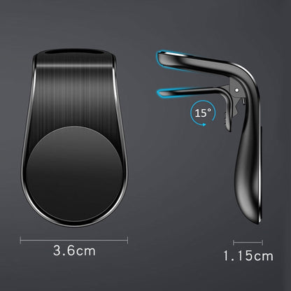 ⁧حامل هاتف محمول بمنفذ هواء مغناطيسي معدني للسيارة⁩, Air Outlet Mobile Phone Holder