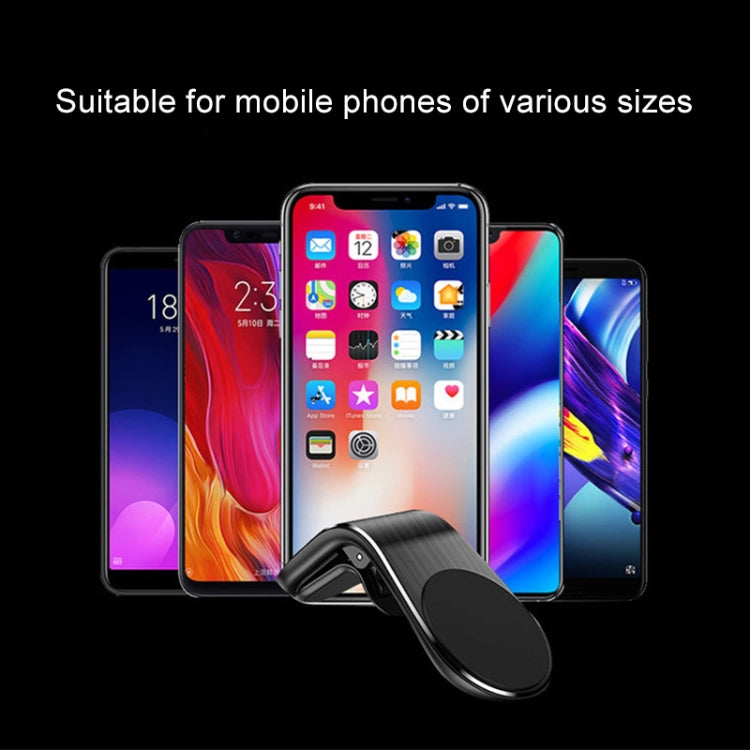 ⁧حامل هاتف محمول بمنفذ هواء مغناطيسي معدني للسيارة⁩, Air Outlet Mobile Phone Holder