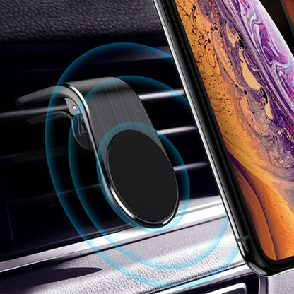 ⁧حامل هاتف محمول بمنفذ هواء مغناطيسي معدني للسيارة⁩, Air Outlet Mobile Phone Holder