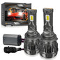 ⁧قطعتان/عبوة من مصباح أمامي LED للسيارة من أنبوب نحاسي مزدوج بقوة 50 وات و6000 لومن و6000 كلفن⁩, 9005, 9006, H1, H4, H7, H11