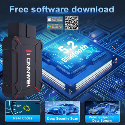 ⁧جهاز فحص نظام السيارة الكامل KONNWEI MAXOBD، أداة تشخيص أعطال OBD2، قراءة رموز الأعطال⁩