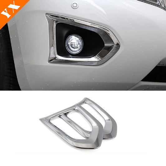 2017 2018 For Nissan Patrol Armada Y62 accessories Car Front Fog Lamp Decoration Cover Trim ABS Chrome Auto Styling Sticker 2pcs
