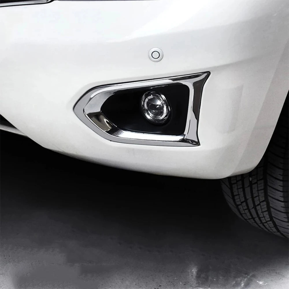 2017 2018 For Nissan Patrol Armada Y62 accessories Car Front Fog Lamp Decoration Cover Trim ABS Chrome Auto Styling Sticker 2pcs
