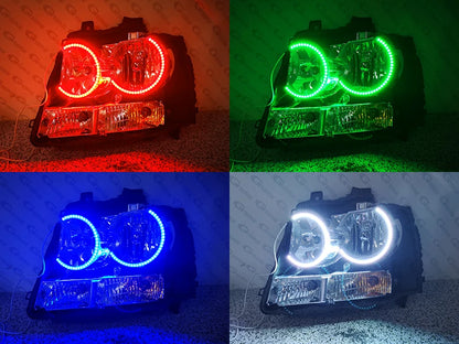For Chevrolet Avalanche Suburban Tahoe 2007 - 2013 2014 Bluetooth App Multi-Color Ultra Bright RGB Led Angel Eyes Kit Halo Rings