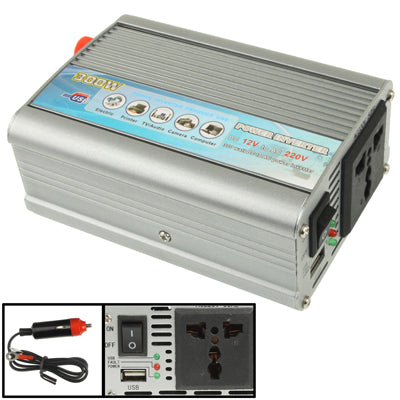 300W DC 12V to AC 220V Car Power Inverter with USB Port and Car Charger, 300W DC 12V to AC 220V