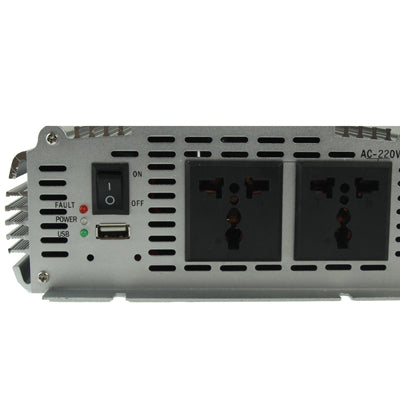 2000W DC 12V to AC 220V Car Power Inverter with USB Port & Booster Cable, 2000W DC 12V to AC 220V