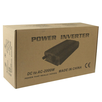2000W DC 12V to AC 220V Car Power Inverter with USB Port & Booster Cable, 2000W DC 12V to AC 220V