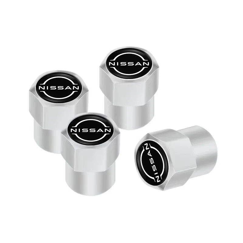 4Pcs Auto Metal Wheel Tire Valve Caps Stem Case For Nissan X-trail Qashqai Note Juke Sentra Patrol Navara Micra Car Accessories