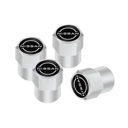 4Pcs Auto Metal Wheel Tire Valve Caps Stem Case For Nissan X-trail Qashqai Note Juke Sentra Patrol Navara Micra Car Accessories