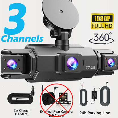 Dash Cam WiFi 4K Car Camera DVR Video Recorder Dual Front Rear HDR Night Vision Voice Control Parking Monito Dash Camera for Car