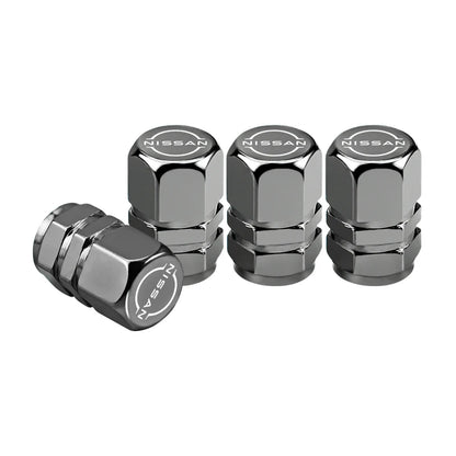 4Pcs Auto Metal Wheel Tire Valve Caps Stem Case For Nissan X-trail Qashqai Note Juke Sentra Patrol Navara Micra Car Accessories