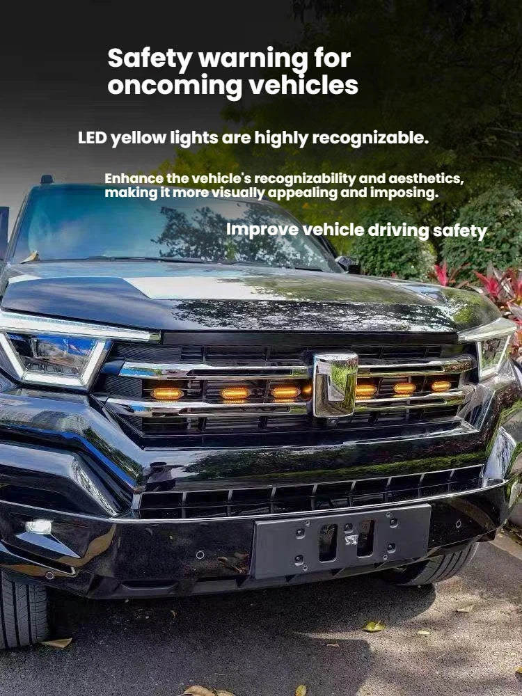 LED Front Grille Light For Chevrolet Tahoe 2025 Car Daytime Running Light Wheel Eyebrow Lamp For Pickup Offroad 12V