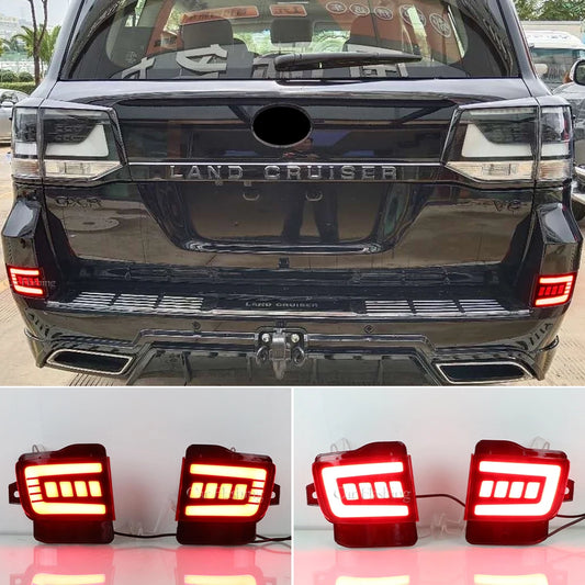 Rear Back Tail LED Bumper Brake Stop Running Light Fog Lights For Toyota Land Cruiser 200 FJ200 LC200 2016 2017 2018 2019 2020
