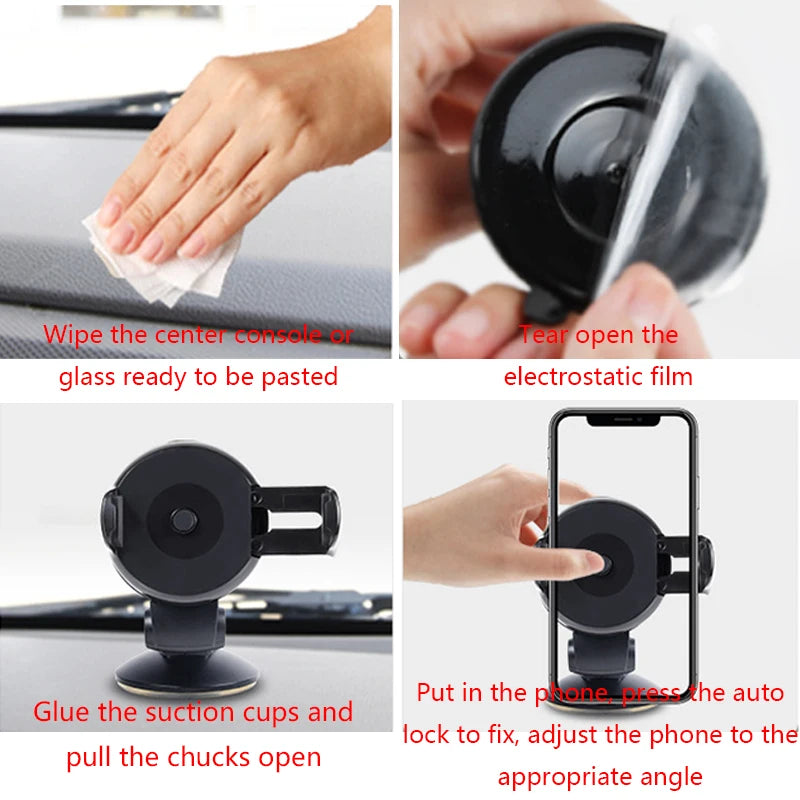 Car Mobile Phone Holder Universal for Phone In Car Holder Windshield Cell Stand Support Smartphone Voiture Suporte Porta Celular