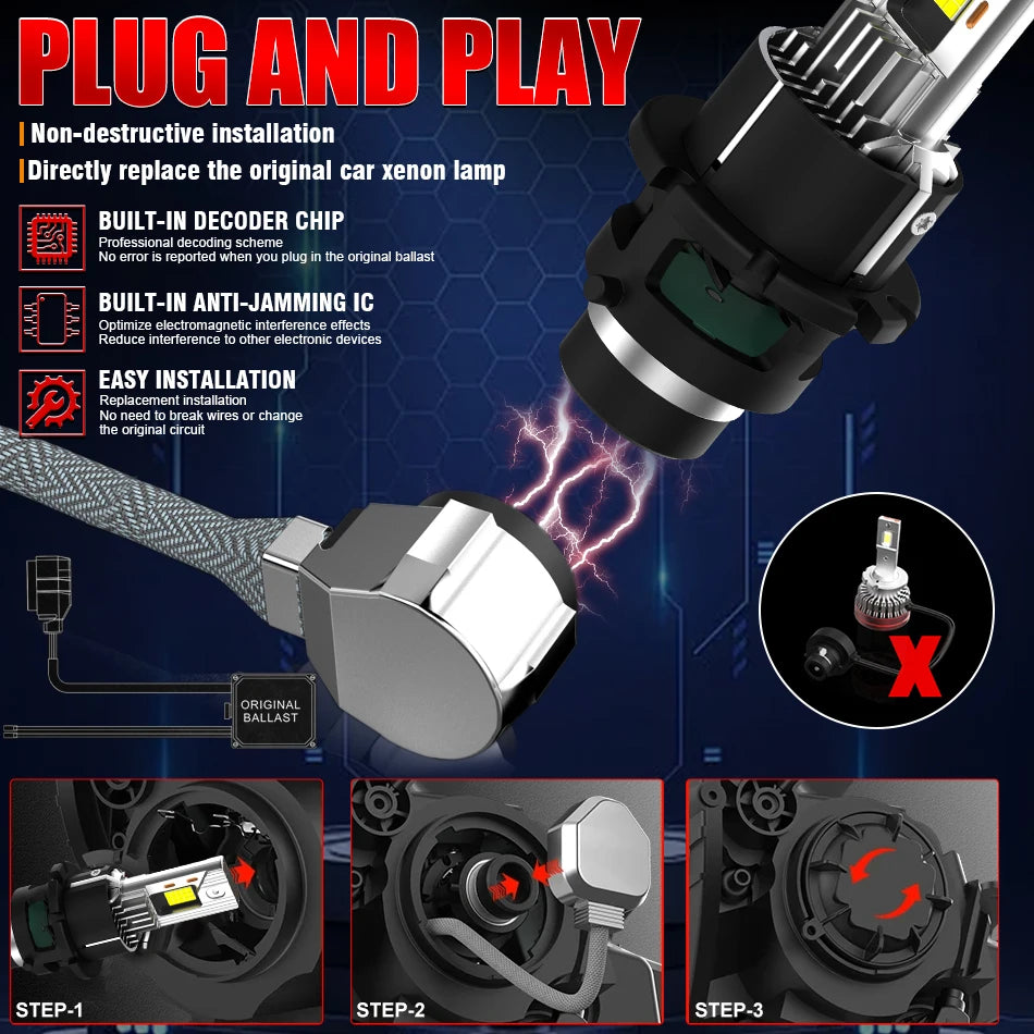 D2S D4S D2R D4R Led 5500W  Canbus HID Led Xenon Bulb
