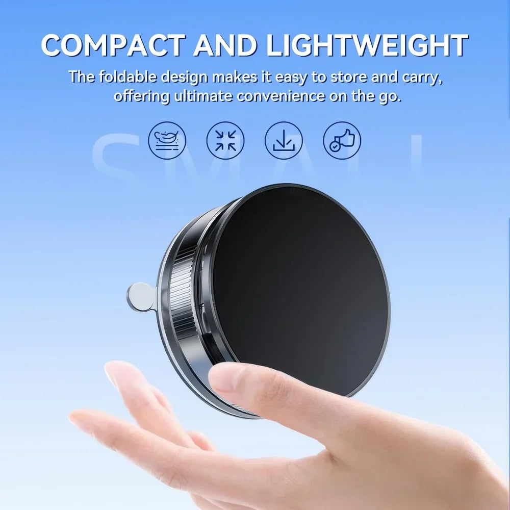 Magnetic Phone Holder for Car 360 °   Rotatable Foldable & Adjustable Magnetic Car Mount, Suction Cup Phone Holder for Car/Mirror