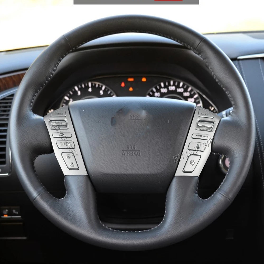 Car Steering Wheel Control Button Cruise Volume Phone Switch For Nissan PATROL Y62 2012-2018 Infiniti QX56 QX80