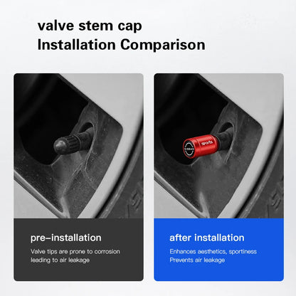 4Pcs Auto Metal Wheel Tire Valve Caps Stem Case For Nissan X-trail Qashqai Note Juke Sentra Patrol Navara Micra Car Accessories