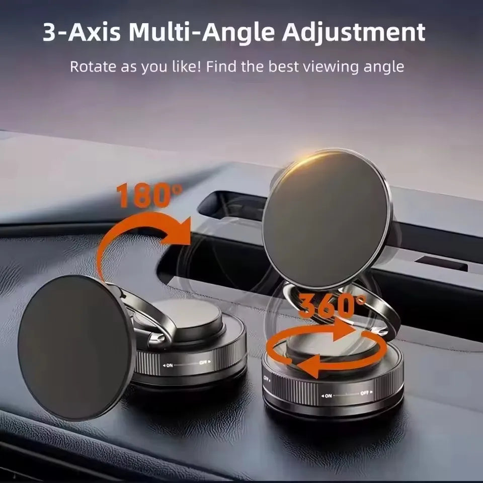 Magnetic Phone Holder for Car 360 °   Rotatable Foldable & Adjustable Magnetic Car Mount, Suction Cup Phone Holder for Car/Mirror