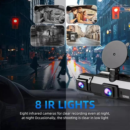 Dash Cam WiFi 4K Car Camera DVR Video Recorder Dual Front Rear HDR Night Vision Voice Control Parking Monito Dash Camera for Car