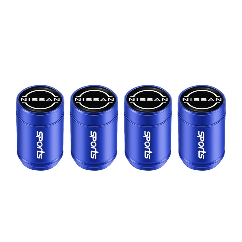 4Pcs Auto Metal Wheel Tire Valve Caps Stem Case For Nissan X-trail Qashqai Note Juke Sentra Patrol Navara Micra Car Accessories