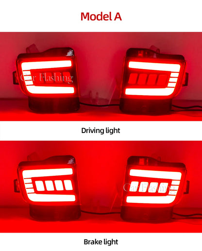 Rear Back Tail LED Bumper Brake Stop Running Light Fog Lights For Toyota Land Cruiser 200 FJ200 LC200 2016 2017 2018 2019 2020