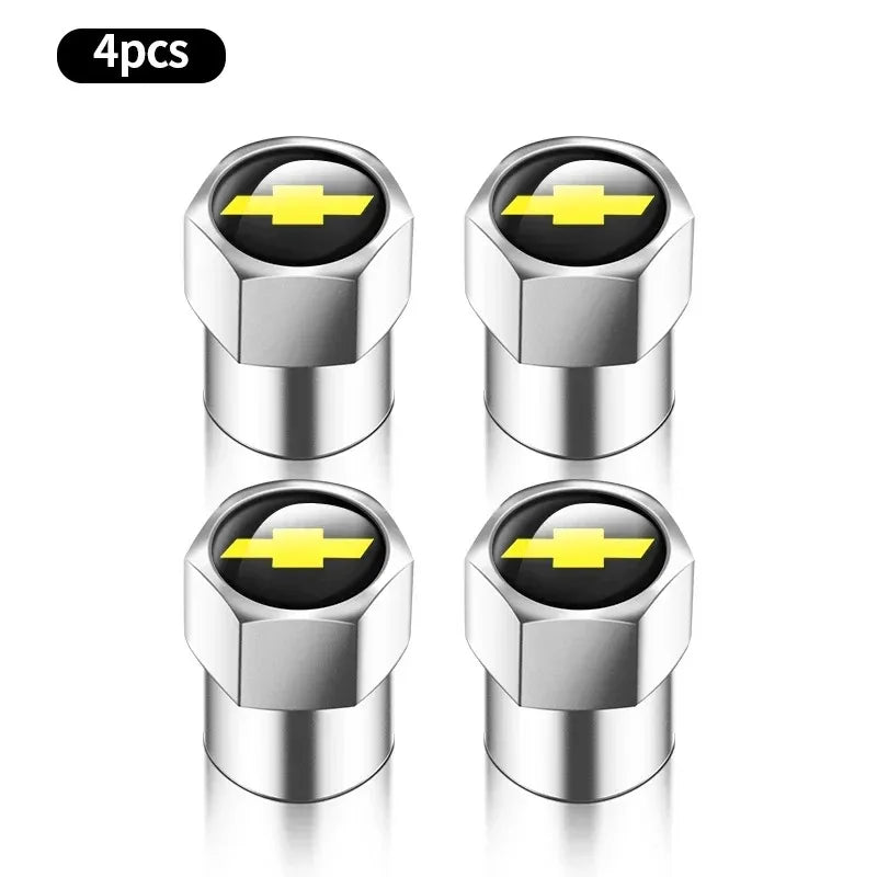 Car Wheel Tire Valve Caps Tyre Rim Stem Covers Airdust For Chevrolet Silverado Impala Malibu Cruze Camaro Cavalier Blazer Aveo