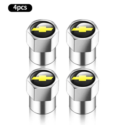 Car Wheel Tire Valve Caps Tyre Rim Stem Covers Airdust For Chevrolet Silverado Impala Malibu Cruze Camaro Cavalier Blazer Aveo