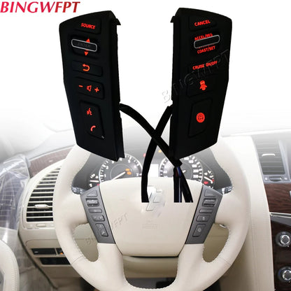 Car Steering Wheel Control Button Cruise Volume Phone Switch For Nissan PATROL Y62 2012-2018 Infiniti QX56 QX80
