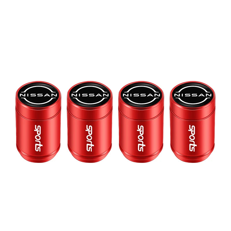 4Pcs Auto Metal Wheel Tire Valve Caps Stem Case For Nissan X-trail Qashqai Note Juke Sentra Patrol Navara Micra Car Accessories