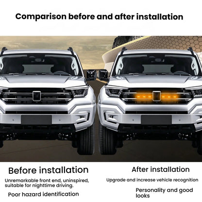 LED Front Grille Light For Chevrolet Tahoe 2025 Car Daytime Running Light Wheel Eyebrow Lamp For Pickup Offroad 12V