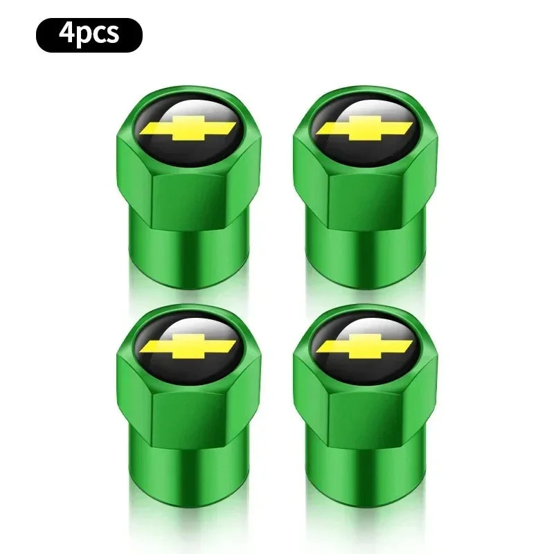 Car Wheel Tire Valve Caps Tyre Rim Stem Covers Airdust For Chevrolet Silverado Impala Malibu Cruze Camaro Cavalier Blazer Aveo