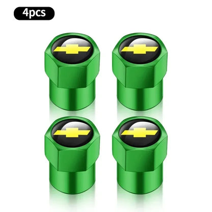 Car Wheel Tire Valve Caps Tyre Rim Stem Covers Airdust For Chevrolet Silverado Impala Malibu Cruze Camaro Cavalier Blazer Aveo