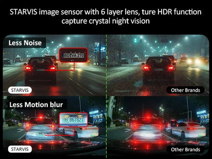 Dash Cam for cars 4K UHD Recording Front Rear Car Camera HDR Night Vision Recorder Built in Wi-Fi 24H Parking Mode APP Monitor