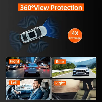 Dash Cam WiFi 4K Car Camera DVR Video Recorder Dual Front Rear HDR Night Vision Voice Control Parking Monito Dash Camera for Car