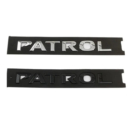 Car 3D ABS Rear Trunk Letters Words Logo Badge Emblem Decals Sticker For Nissan Patrol Y60 Y61 Y62 Y63 Y64 Styling Accessories