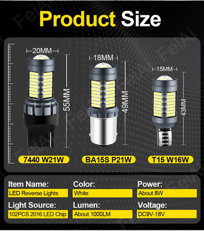 For Chevrolet Tahoe LED Reverse Light Reversing Bulb 2007 2008 2009 2010 2011 2012 2013 2014 2015 2016-2023 Tahoe Accessories