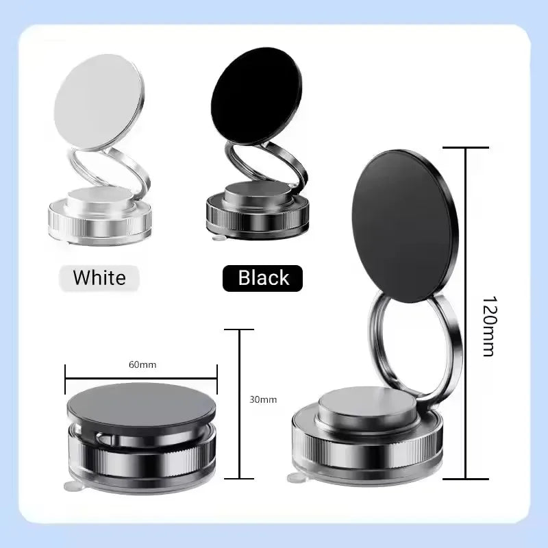 Magnetic Phone Holder for Car 360 °   Rotatable Foldable & Adjustable Magnetic Car Mount, Suction Cup Phone Holder for Car/Mirror