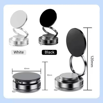 Magnetic Phone Holder for Car 360 °   Rotatable Foldable & Adjustable Magnetic Car Mount, Suction Cup Phone Holder for Car/Mirror