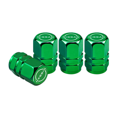 4Pcs Auto Metal Wheel Tire Valve Caps Stem Case For Nissan X-trail Qashqai Note Juke Sentra Patrol Navara Micra Car Accessories