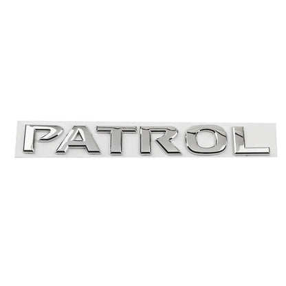Car 3D ABS Rear Trunk Letters Words Logo Badge Emblem Decals Sticker For Nissan Patrol Y60 Y61 Y62 Y63 Y64 Styling Accessories