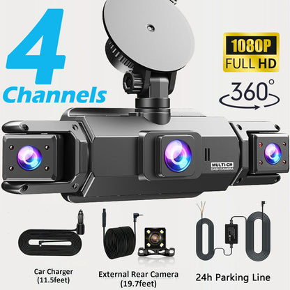 Dash Cam WiFi 4K Car Camera DVR Video Recorder Dual Front Rear HDR Night Vision Voice Control Parking Monito Dash Camera for Car