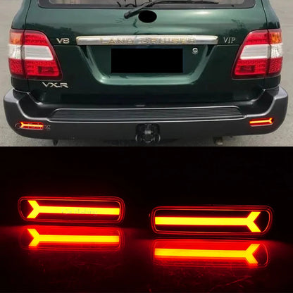 Car Rear Bumper ReflectorFor light For Lexus LX470 For Toyota Land Cruiser 1998-2007 LED Brake Tail Lights turn signal lamp