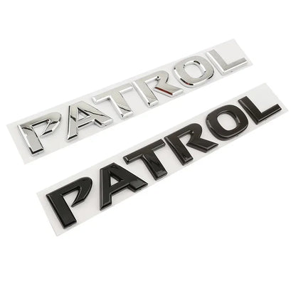 Car 3D ABS Rear Trunk Letters Words Logo Badge Emblem Decals Sticker For Nissan Patrol Y60 Y61 Y62 Y63 Y64 Styling Accessories
