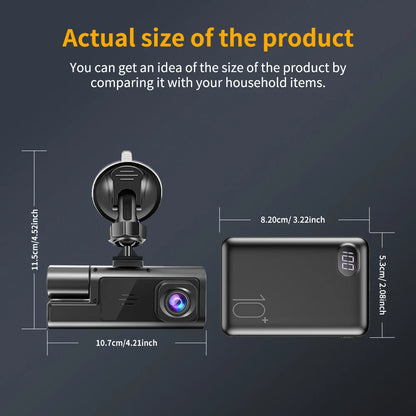 Dash Cam For Cars WIFI 3 Channels FHD 1080P Car DVR Driving Recorder Wide Angle Loop Recording Night Vision G-Sensor Tachograph