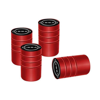 4Pcs Auto Metal Wheel Tire Valve Caps Stem Case For Nissan X-trail Qashqai Note Juke Sentra Patrol Navara Micra Car Accessories