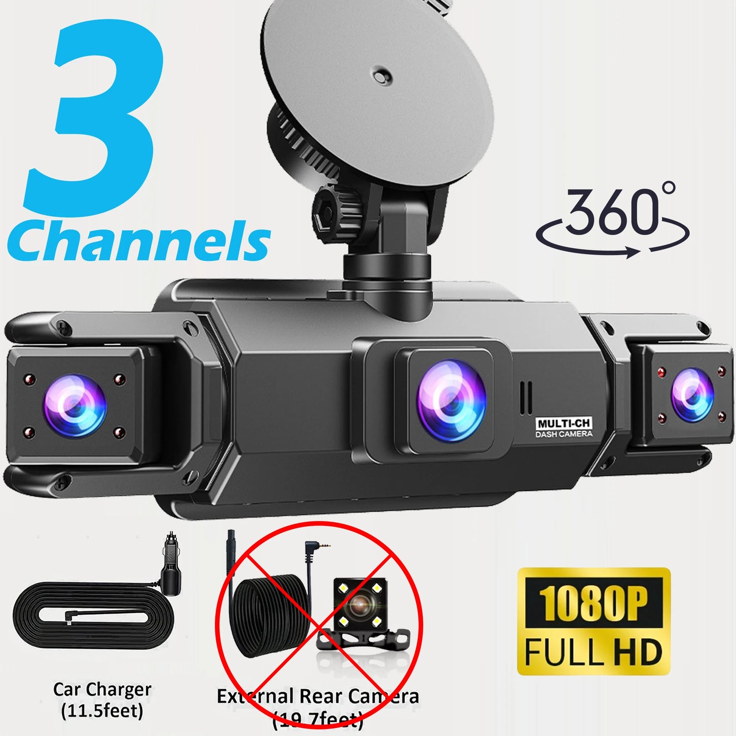Dash Cam WiFi 4K Car Camera DVR Video Recorder Dual Front Rear HDR Night Vision Voice Control Parking Monito Dash Camera for Car