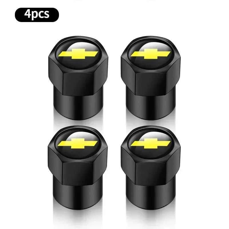 Car Wheel Tire Valve Caps Tyre Rim Stem Covers Airdust For Chevrolet Silverado Impala Malibu Cruze Camaro Cavalier Blazer Aveo