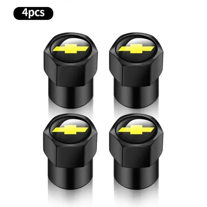 Car Wheel Tire Valve Caps Tyre Rim Stem Covers Airdust For Chevrolet Silverado Impala Malibu Cruze Camaro Cavalier Blazer Aveo